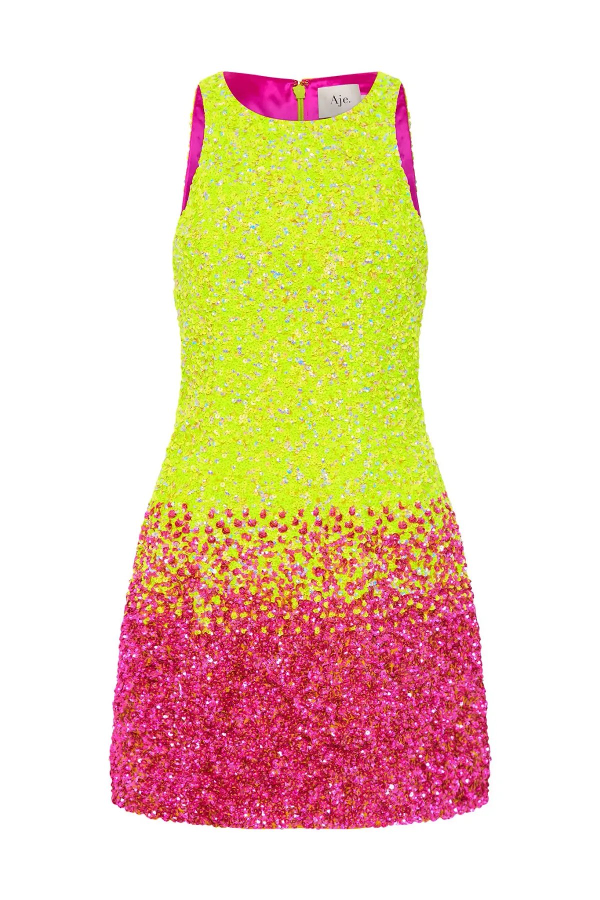 Aje Calypso Ombré Mini Dress Green Multi Size 8 photo 3