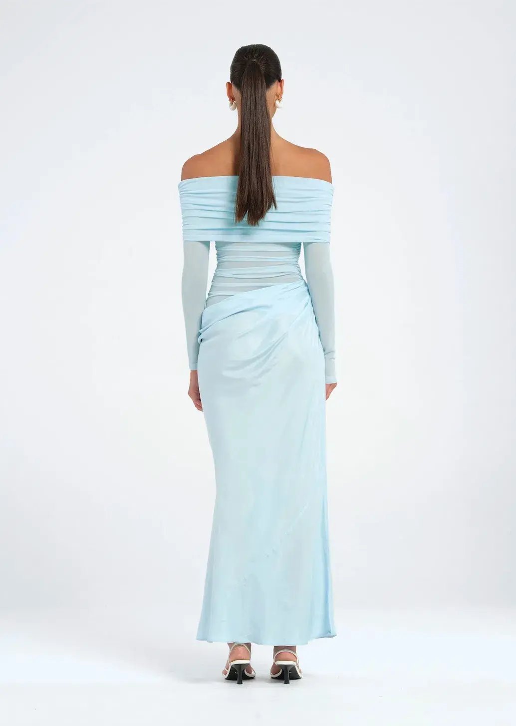 Benni Yasmin Off-Shoulder Maxi Dress Blue Size 8 / AU 8 photo 3