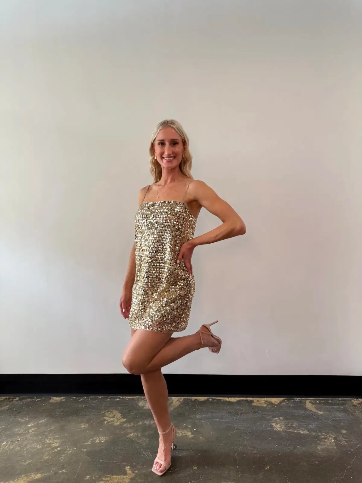 Shona Joy Bria Mini Dress in Gold Size AU 6 photo 5