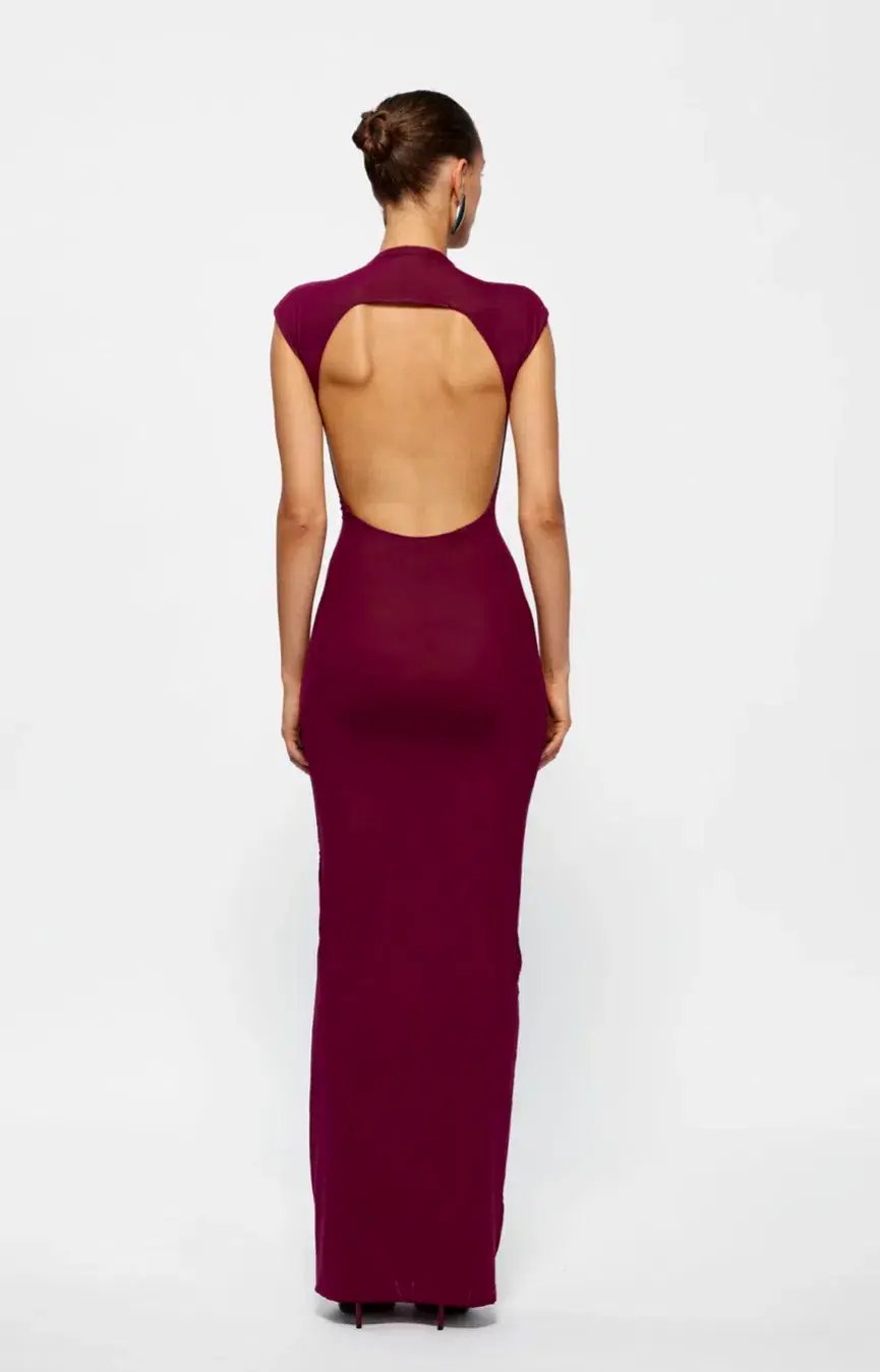 Effie Kats Caldwell Maxi Dress Burgundy Size M/ Size AU 10 photo 3
