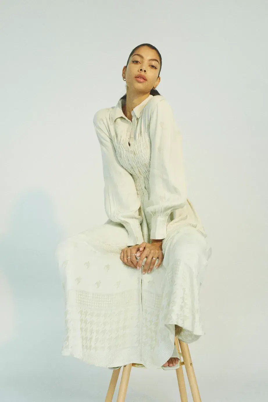 Harper Copenhagen White Shirt Dress Cream Size AU 6 photo 2