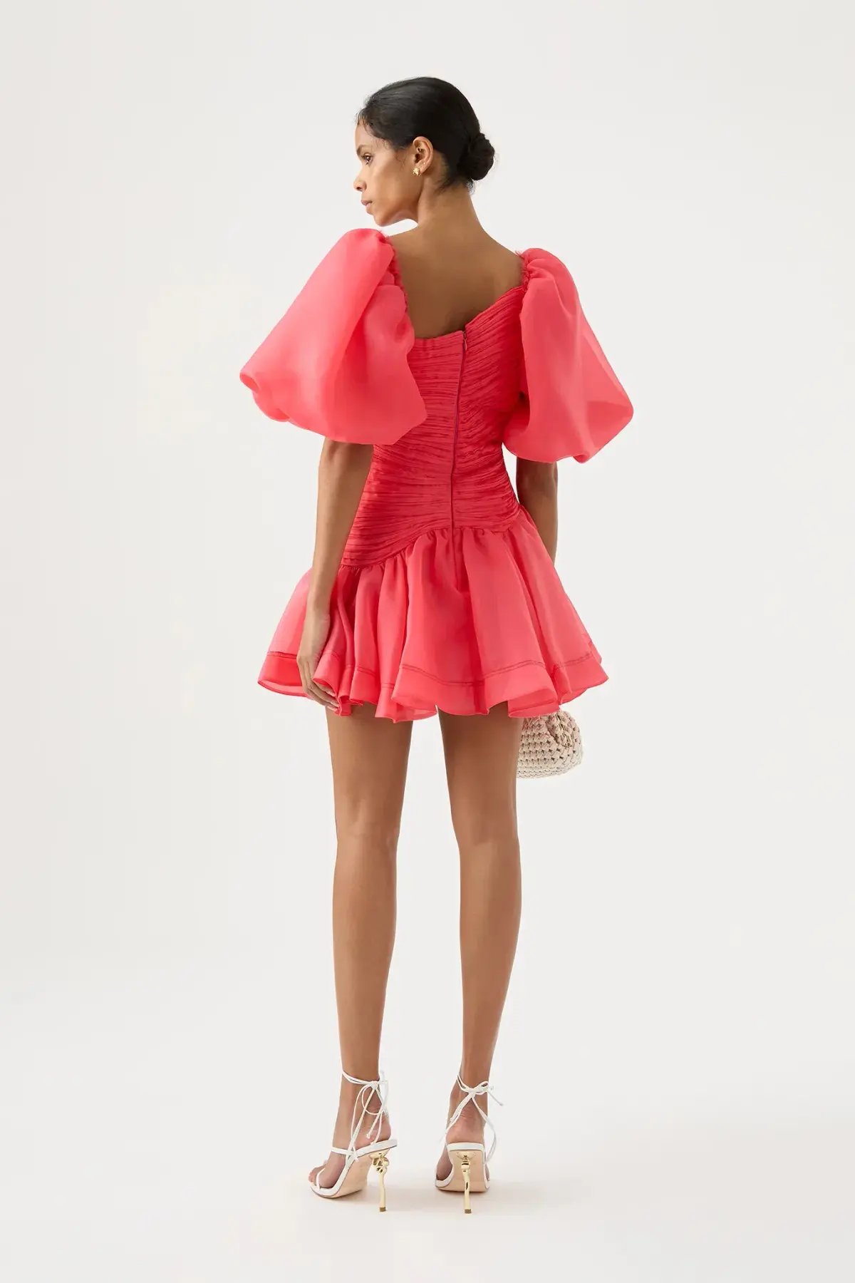 Aje Joan Puff Sleeve Mini Dress Pink Size AU 10 photo 2