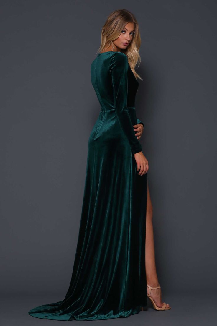 Elle Zeitoune Fontaine Gown – Emerald photo 4