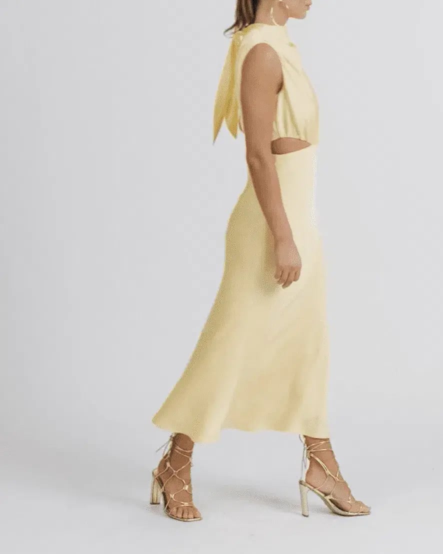 Sheike Allure Dress in Butter Yellow Size 10 photo 4