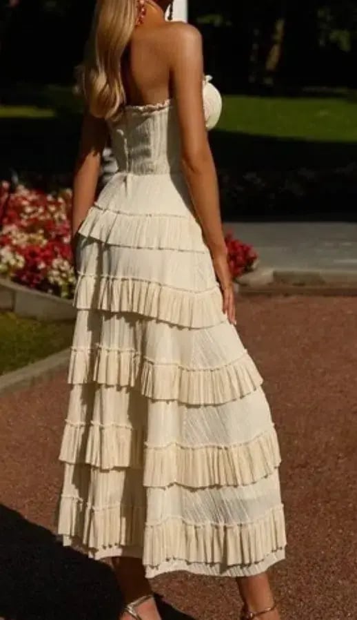 Alamour The Label Jacqueline Dress Eggnog Hue Size S / AU 8 photo 2