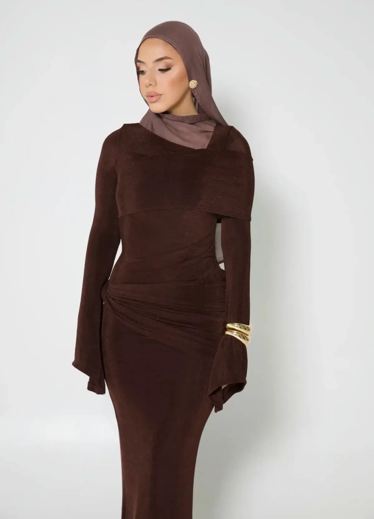 Alaía Muse Elira Maxi Dress Brown Size S / AU 8 photo 4