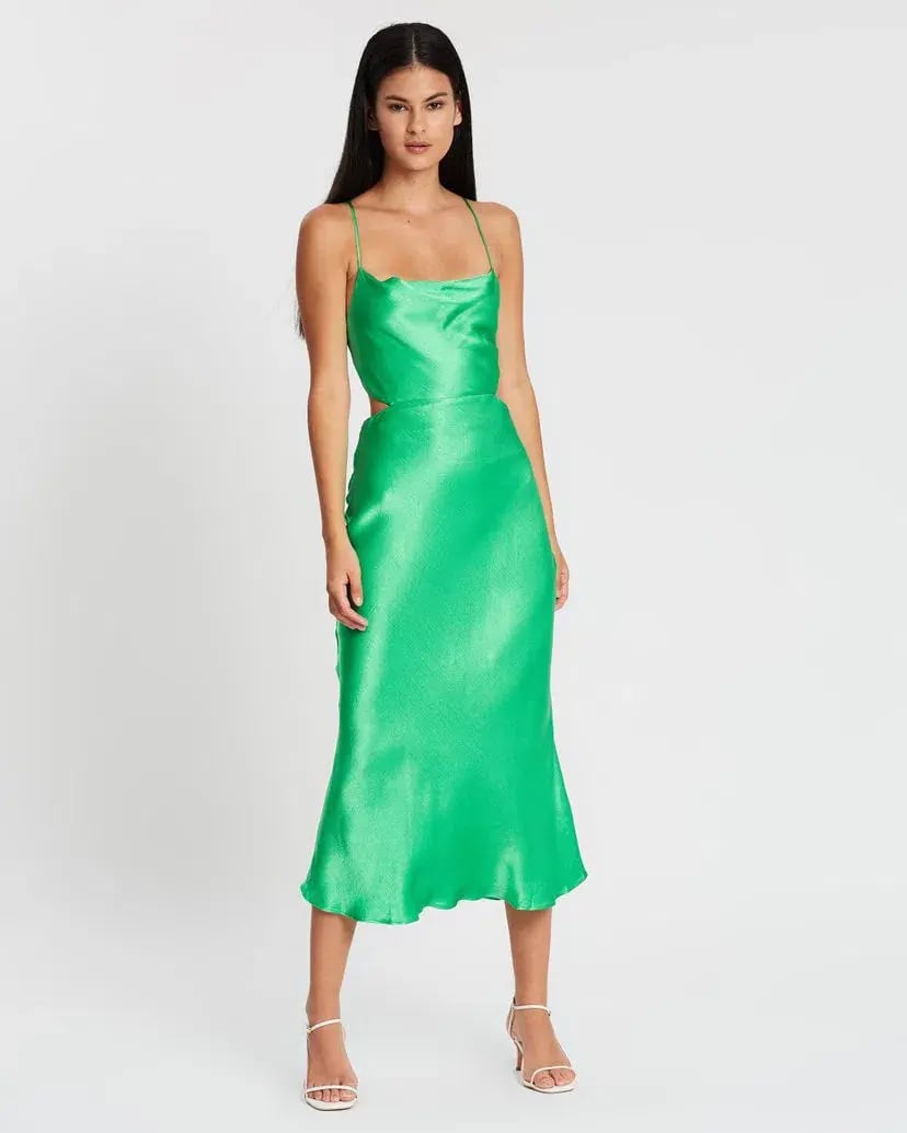 Bec & Bridge Loren Cut Out Midi Dress - Green - Size 10 photo 3