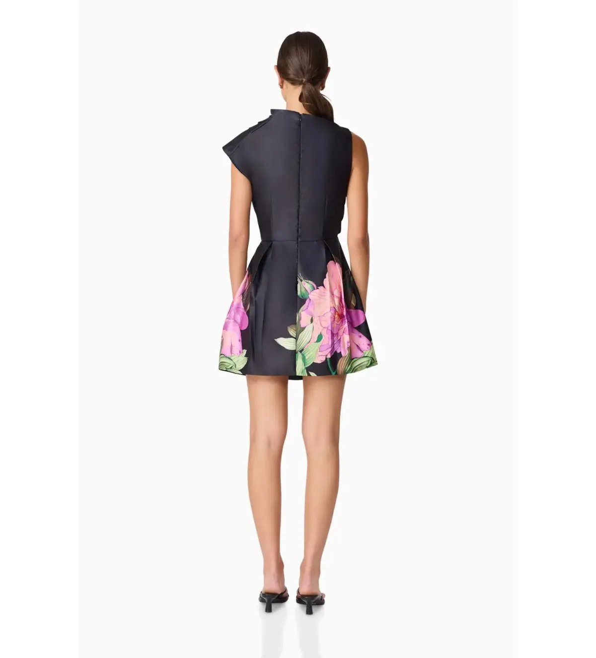 Elliatt Azelie Aysmmetrical Mini Dress in Black Size S / AU 8 photo 3