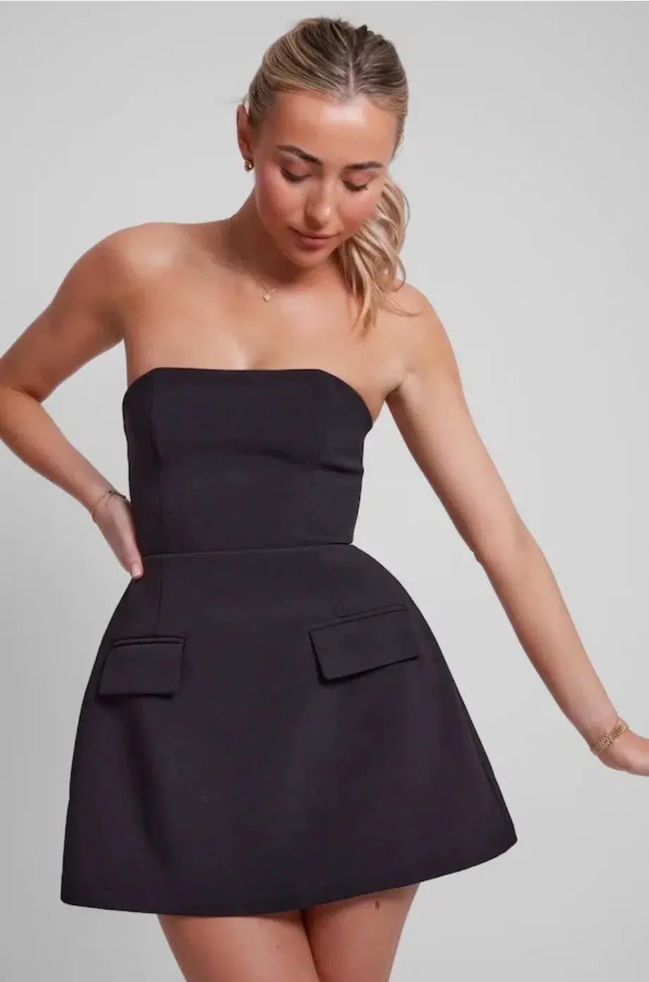 Odd Muse The Ultimate Muse Strapless Dress Black Size S/ AU 8 photo 2