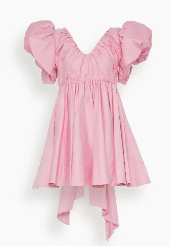 Aje Gretta Bow Back Mini Dress Ballet Pink Size 8 photo 5