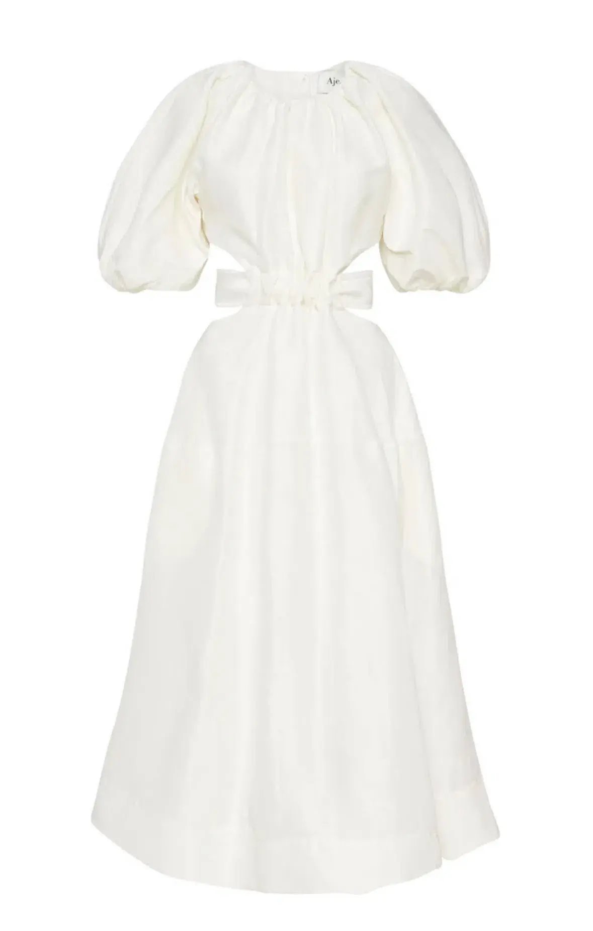 Aje Mimosa Cut Out Midi Dress Ivory Size 16 photo 6