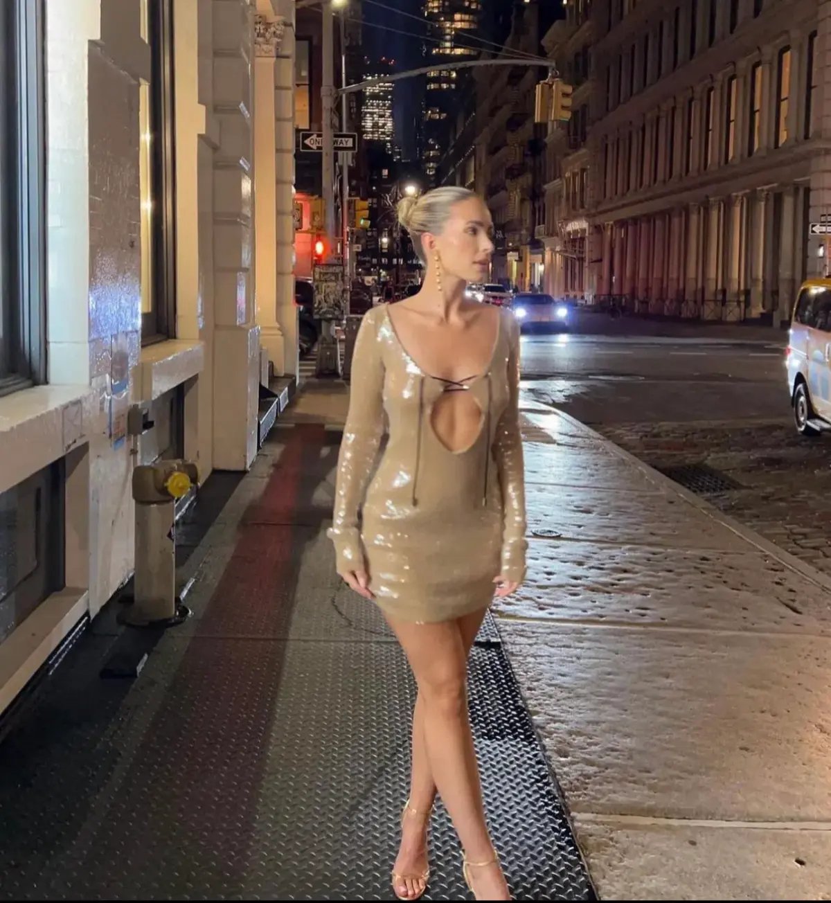 16arlington Solarium Open-back Sequined Stretch-tulle Mini Dress Smoke Sequin Size AU 6 photo 7