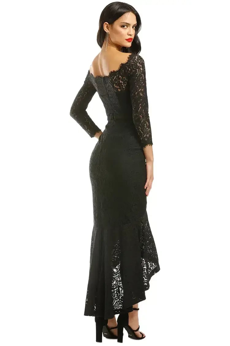 George Sofia Mermaid Hem Gown in Black Size 14 photo 2