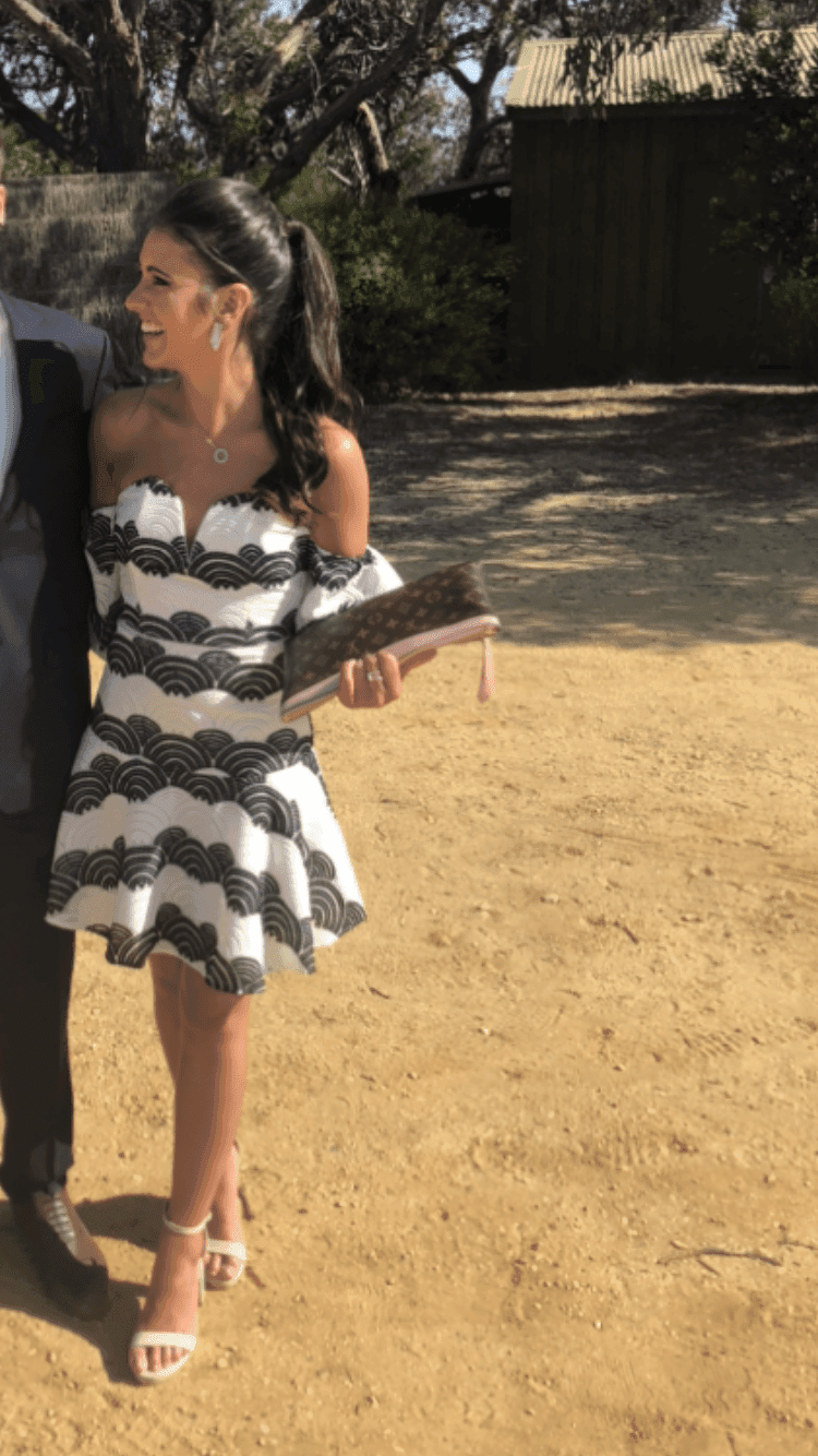 Mossman black and white dress size 6 photo 4