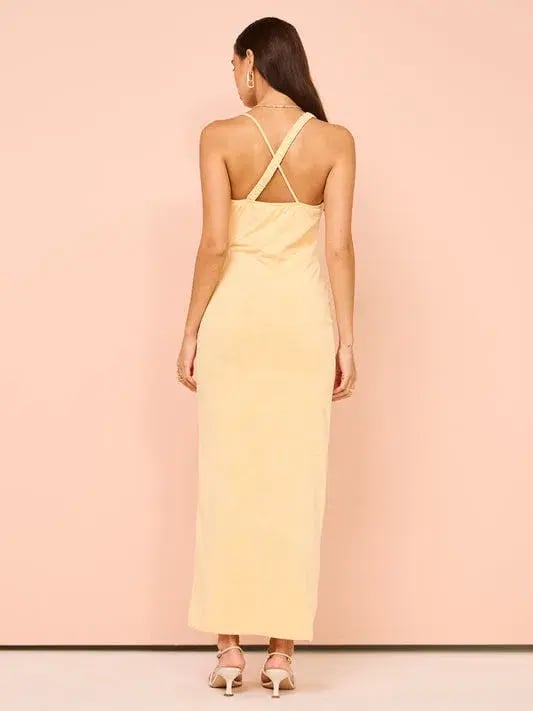 One Fell Swoop Elara Midi Dress Desert Sand Size 6 photo 2
