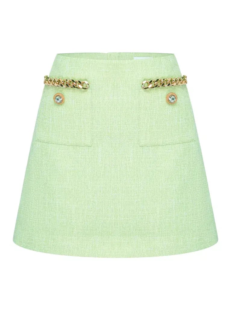 Alice McCall Catalina Jacket and Mini Skirt Set Lime Cream Size 10 photo 5