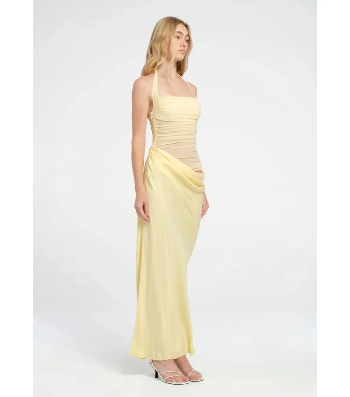 Benni Gina Maxi Dress Butter Yellow Size AU 10 photo 3