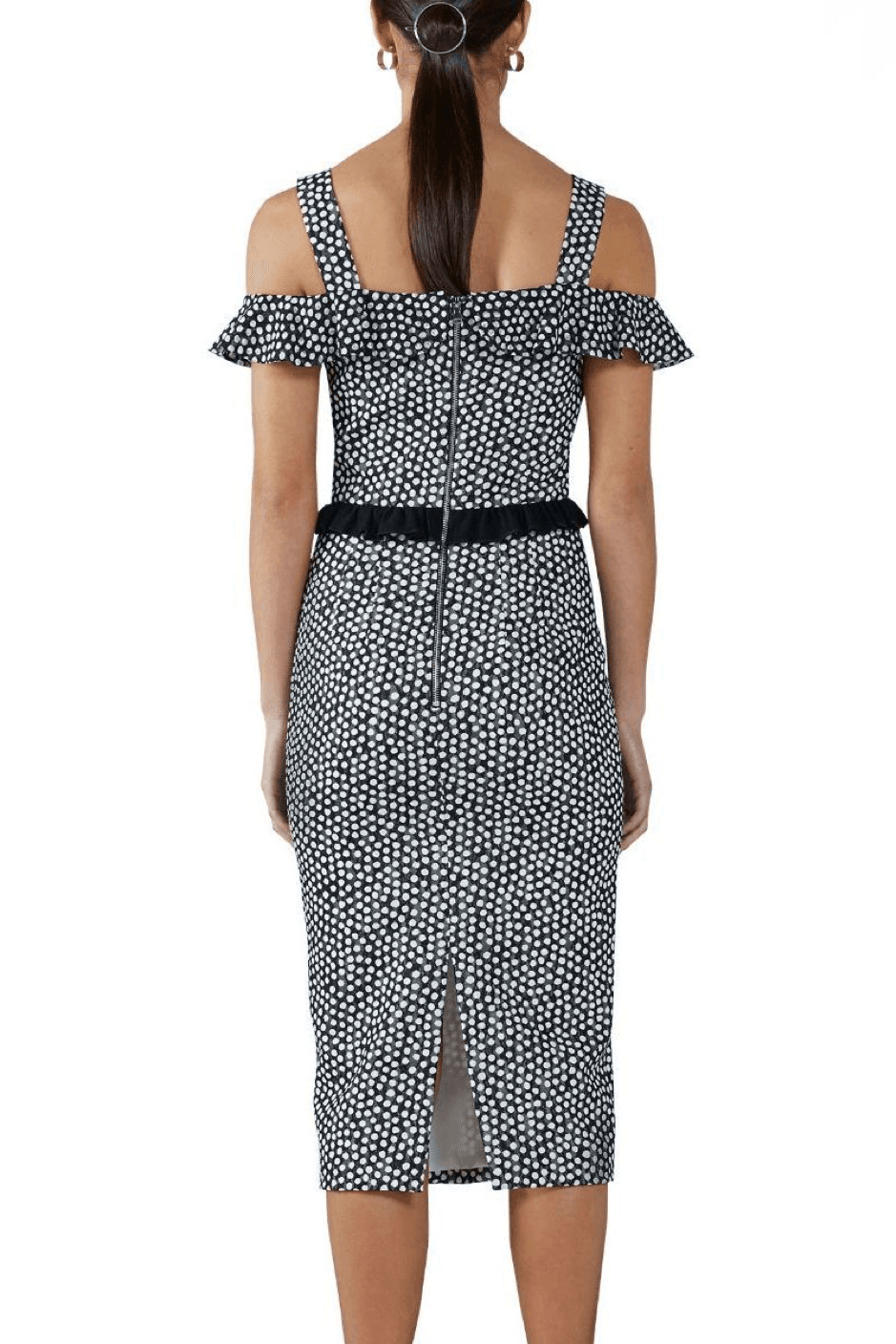 By Johnny Amaya Tiered Midi Dress Print Size 8 photo 2