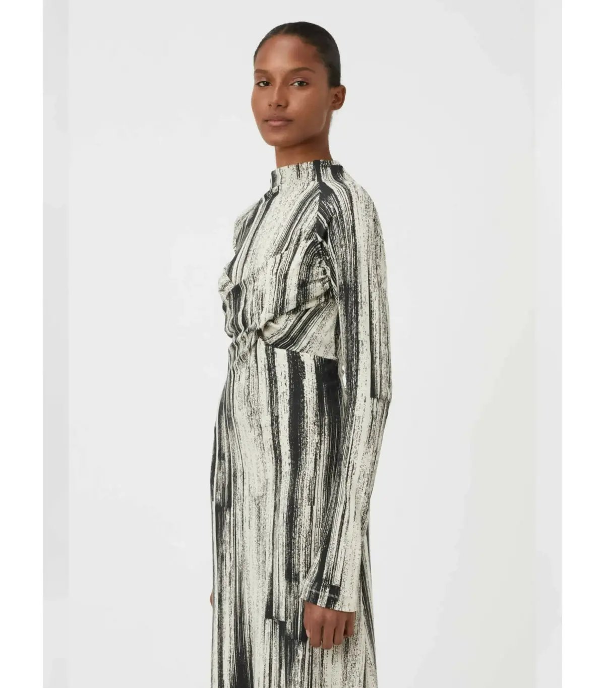 Camilla and Marc Arch Long Sleeve Midi Dress in Black Print Size AU 8 photo 2