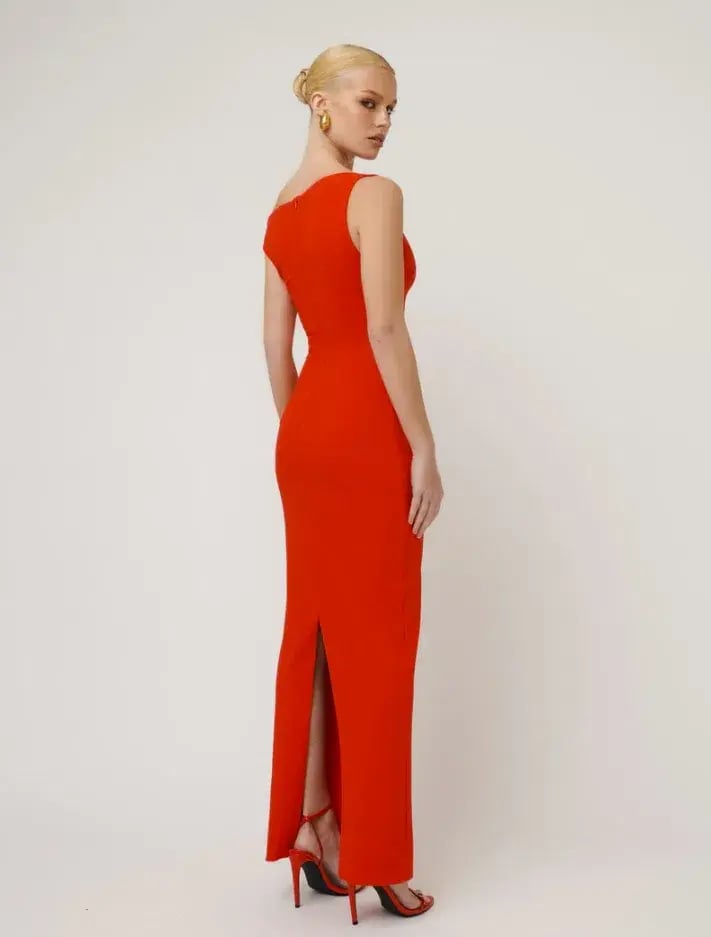 Effie Kats Inaya Gown Cherry Red Size AU 8 photo 2