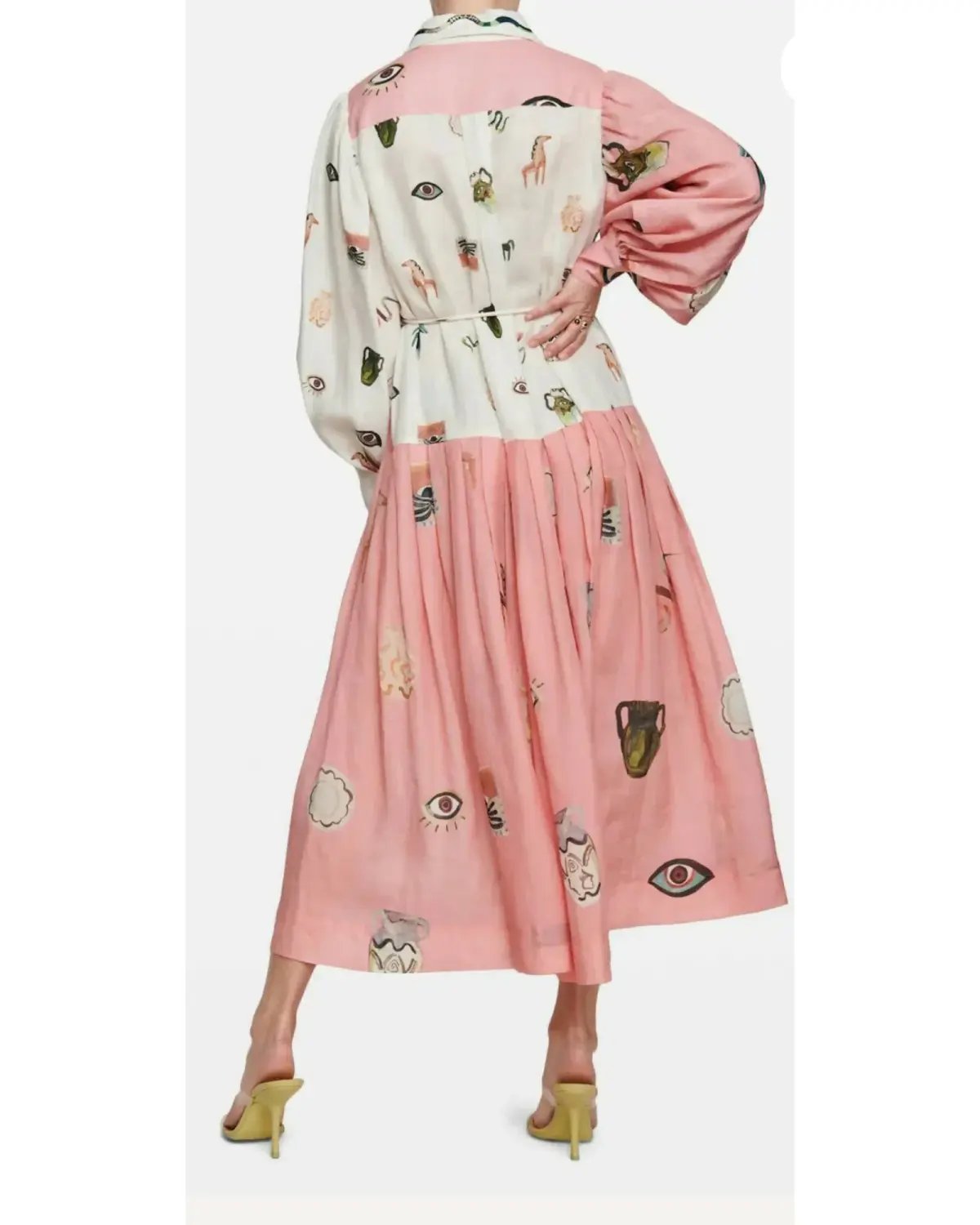 Alemais Cleo Shirtdress Pink Print Size AU 12 photo 3