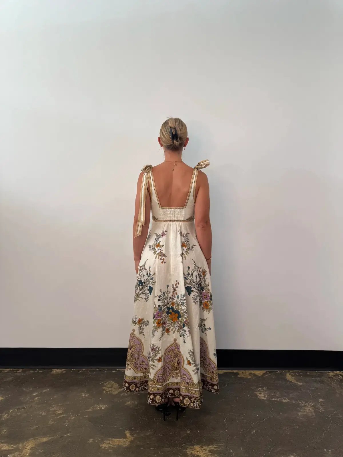 Alemais Antoinette Ballet Midi Sundress in Floral Cream Size AU 10 photo 3