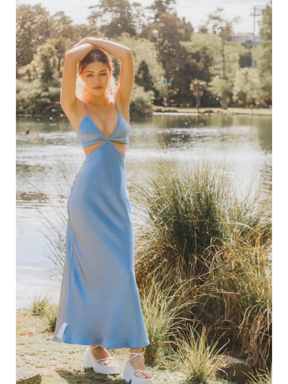 Bec & Bridge Veronique Maxi Dress Blue Size AU 8 photo 5