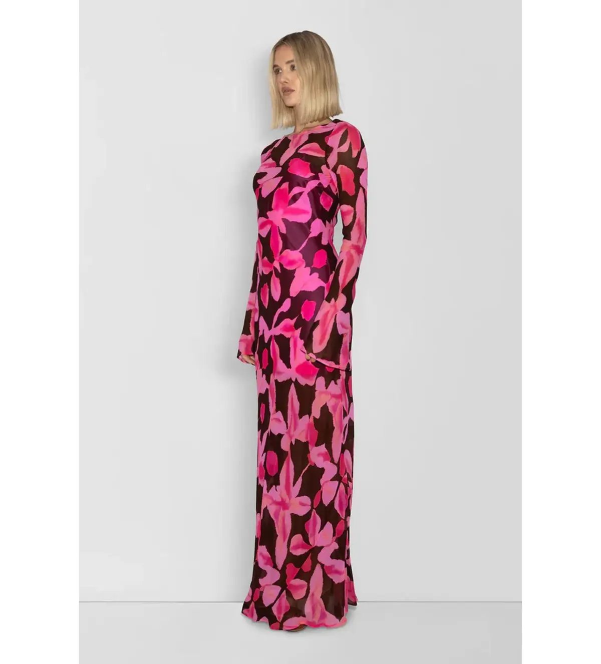 The Wolf Gang Lottie Maxi Dress Chocolate Floral Size S/AU 8 photo 2