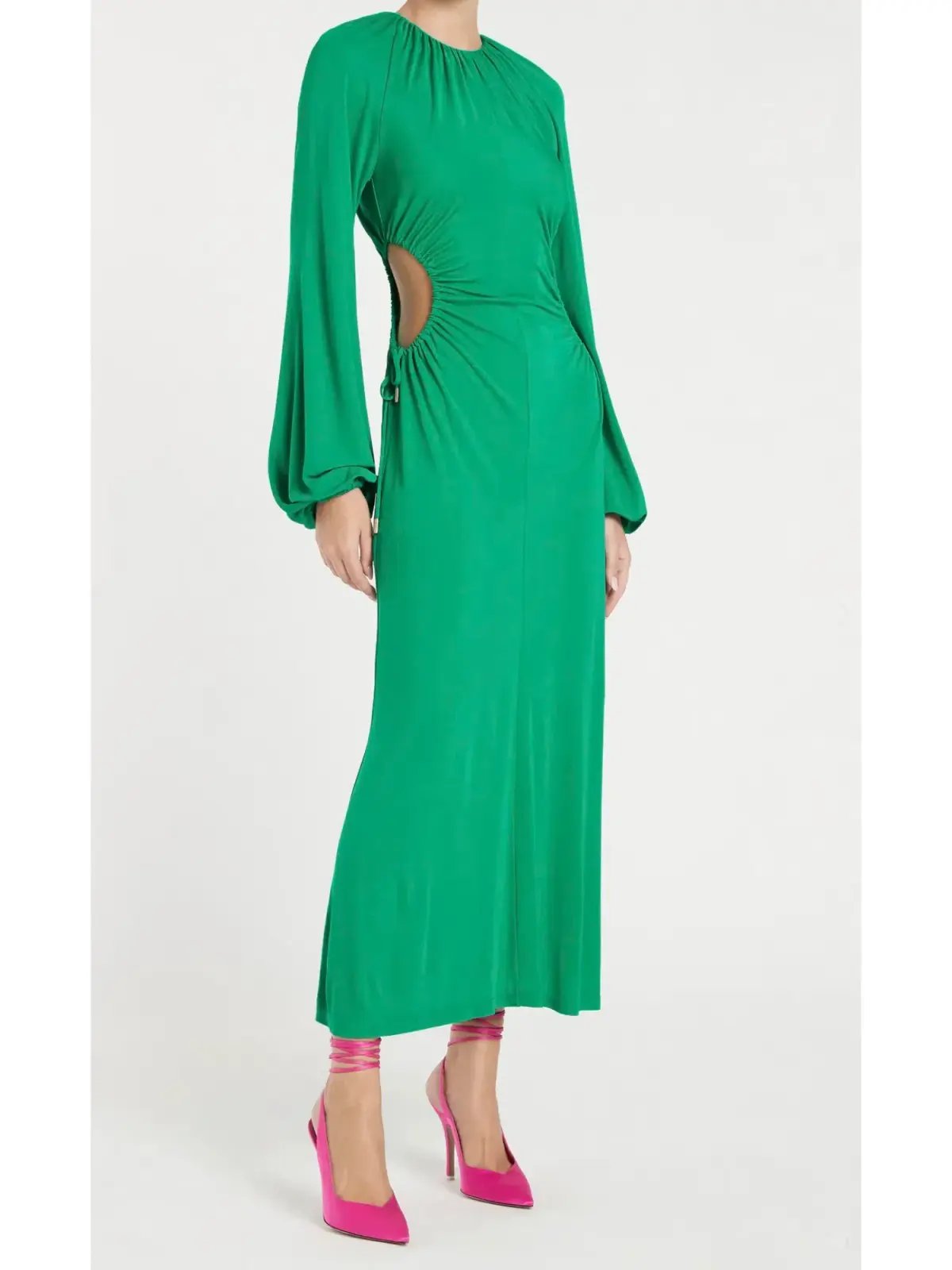 Rebecca Vallance Edie Cut Out Midi Dress in Green Size AU 8 photo 2