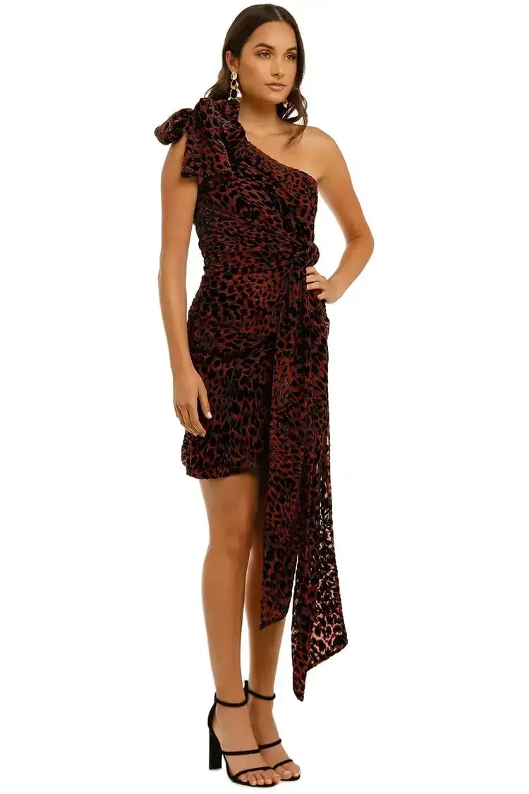 MISHA Moxie Mini Dress Red Leopard Size 6/XS photo 2