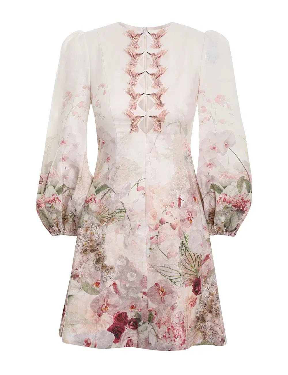 Zimmermann Dancer Hummingbird Mini Dress Print Size 3 photo 3