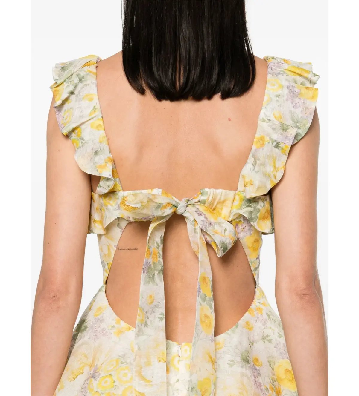 Zimmermann Harmony Frilled Mini Dress in Citrus Garden Print Size o / AU 8 photo 4