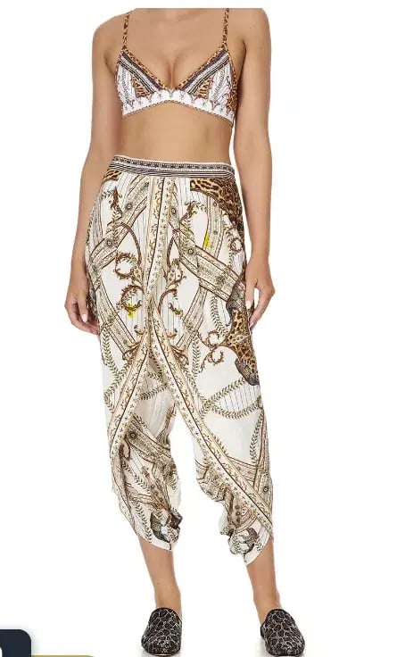 Camilla Pants, Bralette & Scarf - Mind Your Manor Print Size 8/XS photo 3