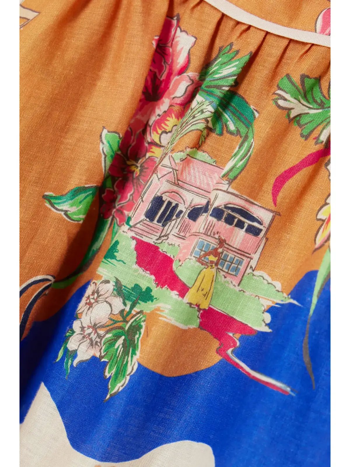 Zimmermann Alight Picnic Midi Dress Nautical Map size 12 photo 4