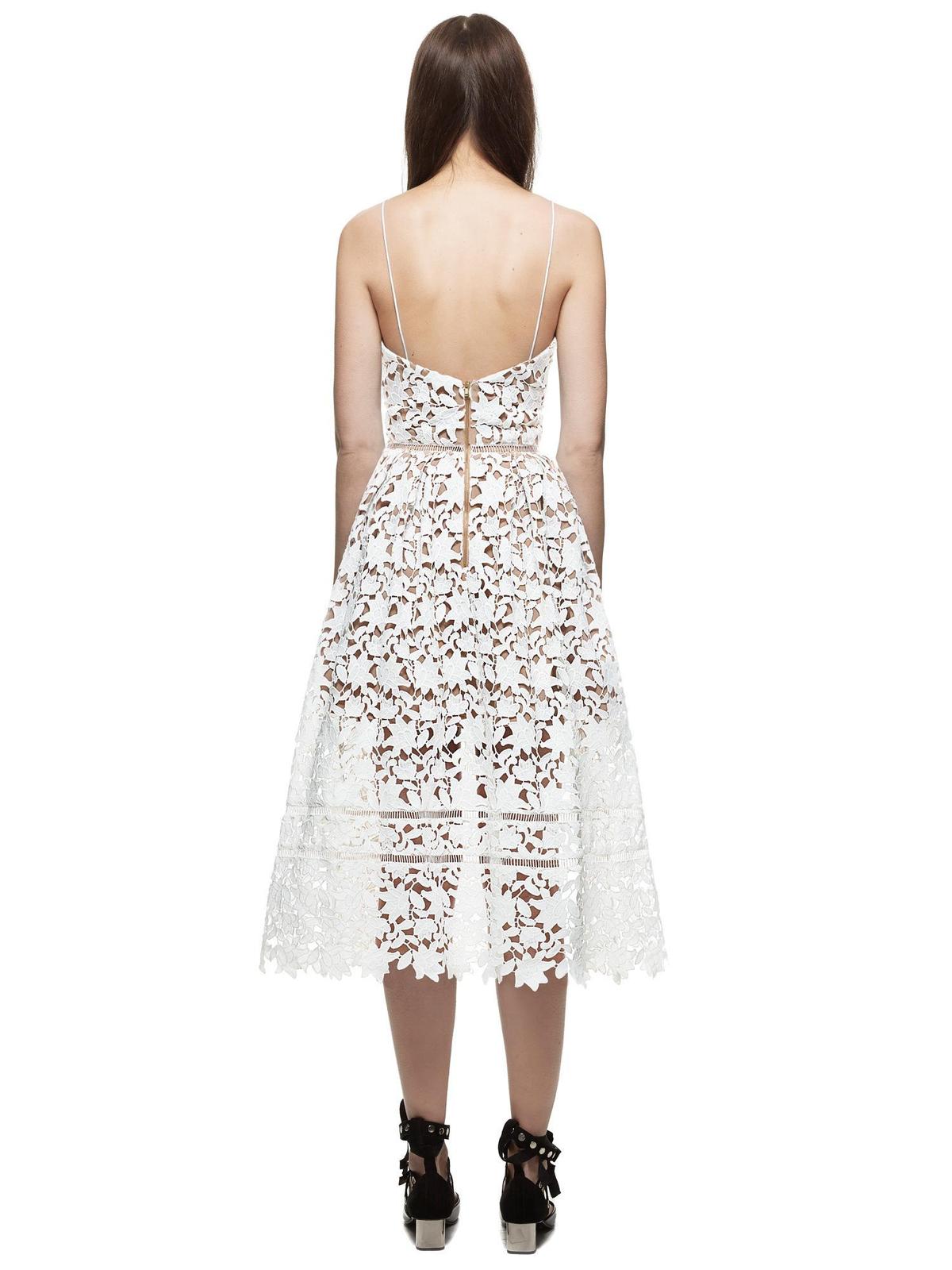 Self Portrait Azaelea Dress White Size 12 photo 3
