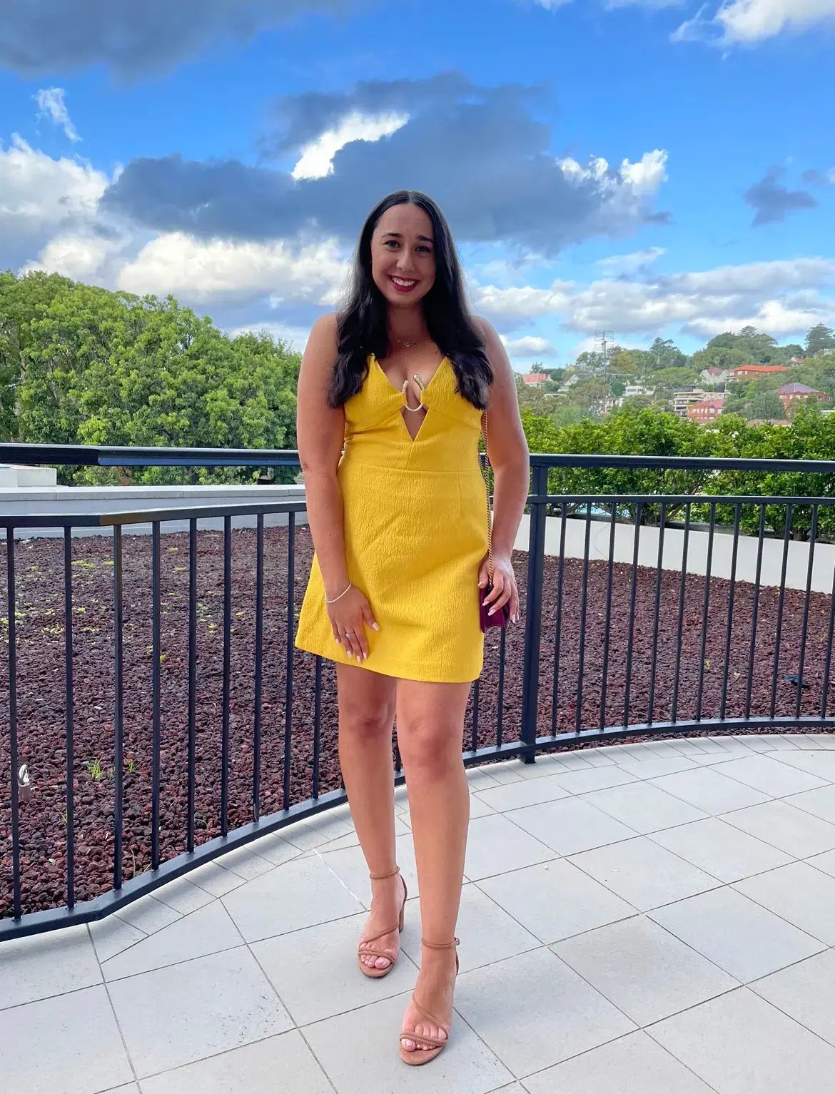 Rebecca Vallance Romy Mini Dress Yellow Size 12 photo 3