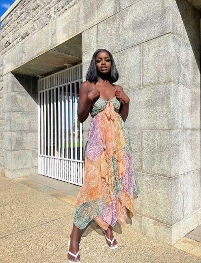 Zimmermann Brighton Hanky Hem Midi Dress Print Size 8 photo 3