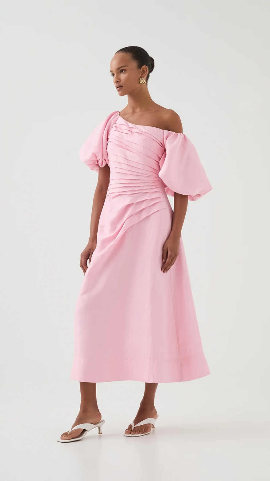 AJE Cadence Ruched  Midi Dress photo 4