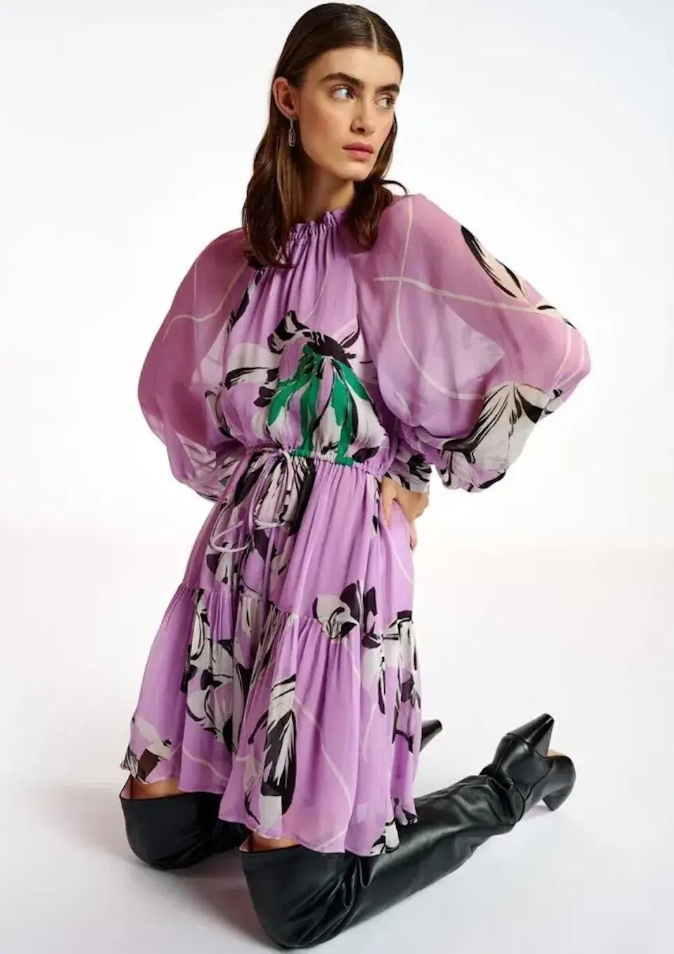 Essentiel Antwerp Aubrey Mini Dress Lilac Rain Size 10 photo 2