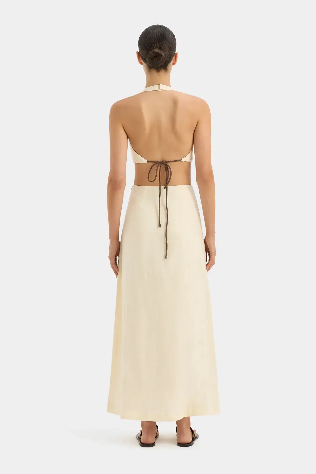 Sir The Label Josefina Corded Cut Out Dress Warm Ivory Size 0 /AU 6 photo 2