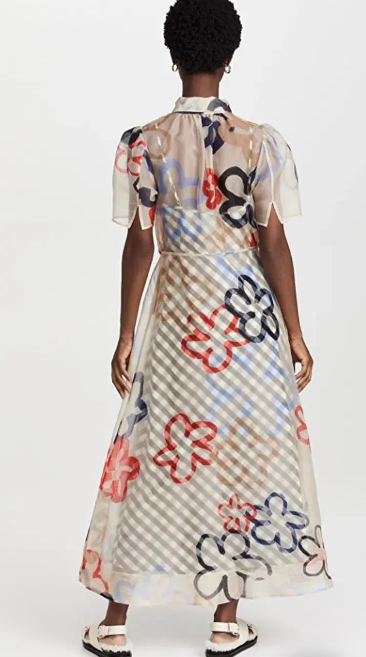 Lee Mathews Dixie Collared Maxi Dress Floral Size 1 / Au 8 photo 2