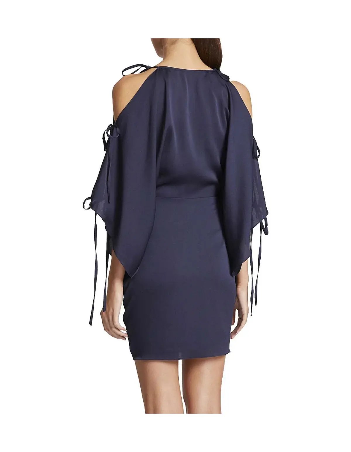 Shona Joy Calypso Twist Kimono Mini Dress Navy Blue Size 6 photo 3