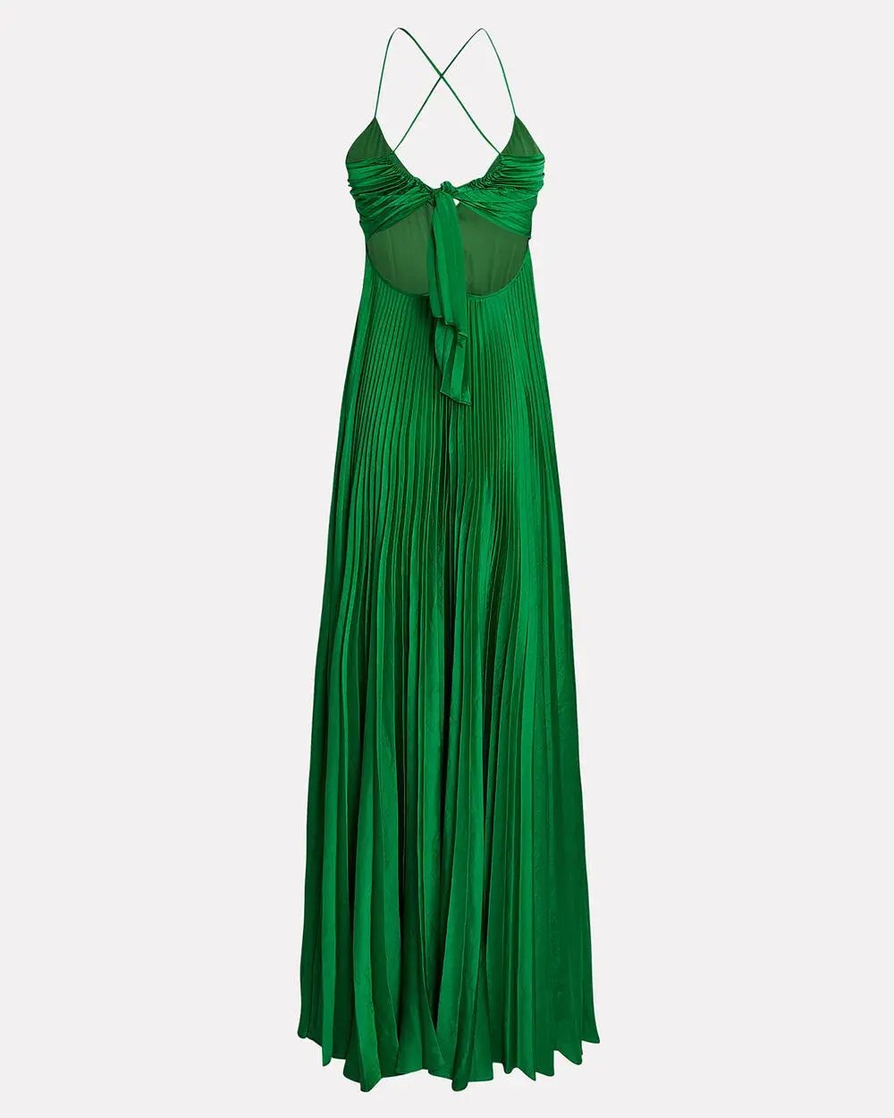 A.L.C. Aries Pleated Cut Out Dress in Green Size AU 6-8 photo 2