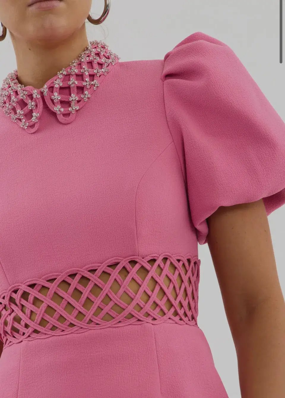 Rebecca Vallance Aubree Collar Mini Dress Pink Size 10 photo 2