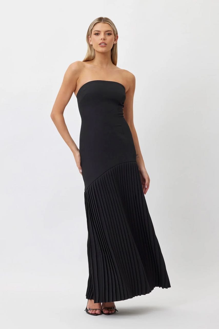BIANCA & BRIDGETT MARA PLEATED DRESS - BLACK photo 2