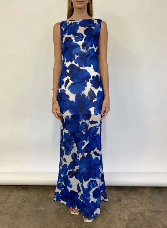 By Nicola Juno Maxi Dress in Blue Petal Size 8 photo 6