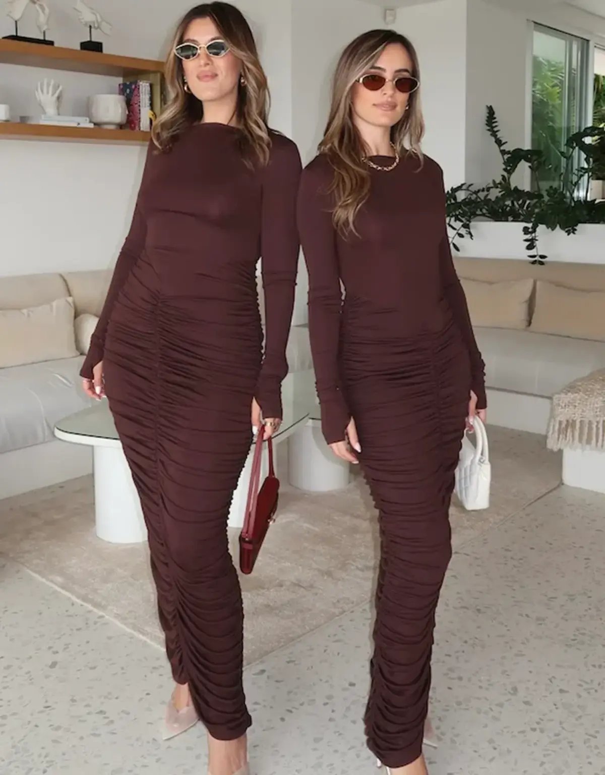 Sneaky Link Caterina Midi Dress Chocolate Size Small / Au 6 photo 3