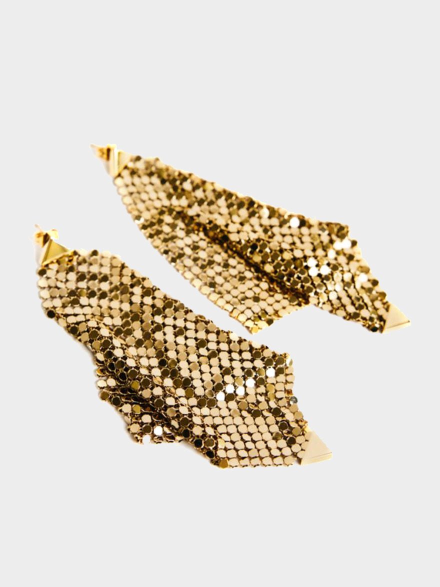 Paco Rabanne Chain Mesh Earrings Gold photo 4