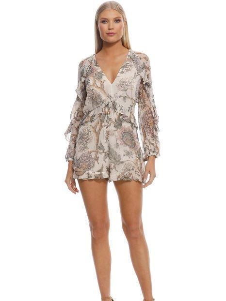 Zimmermann Karmic Flounce Playsuit Indienne Floral Size 6 photo 3