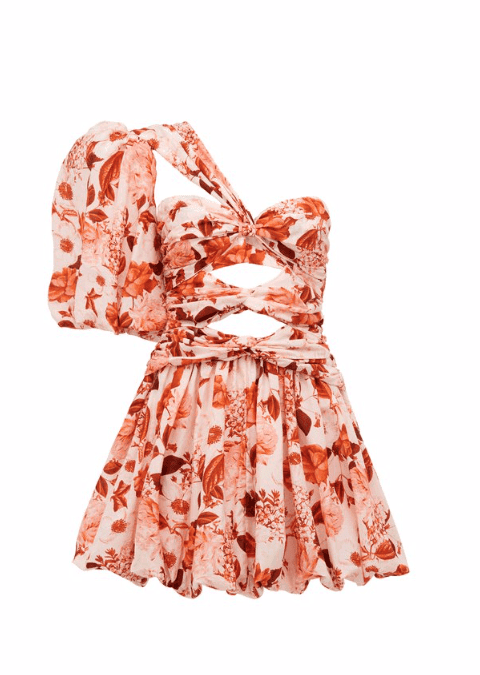 Thurley - Lantern Dress in Red Eden Floral Size 6 photo 2